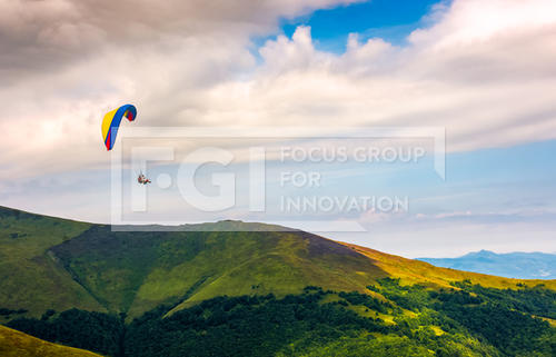 Skydiving  extreme over the mountains