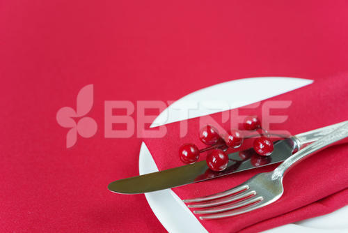 Red Christmas table