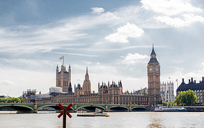 London sights over Thames river