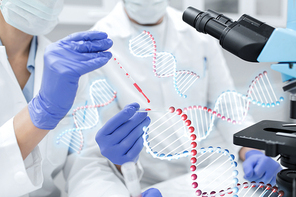 science, chemistry, technology, biology and people concept - close up of scientists hands with pipette and petri dish making research in clinical laboratory