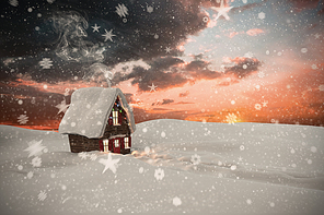 Composite image of christmas house