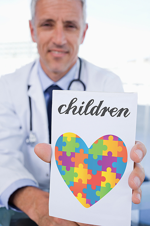 Children against autism awareness heart