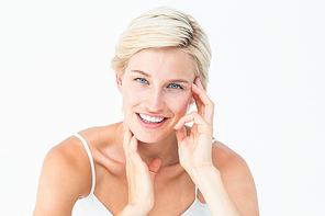 Happy woman smiling at camera