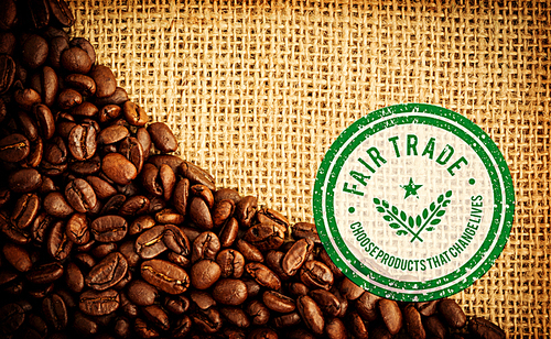 Composite image of fair trade graphic