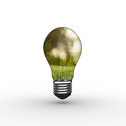 Composite image of empty light bulb