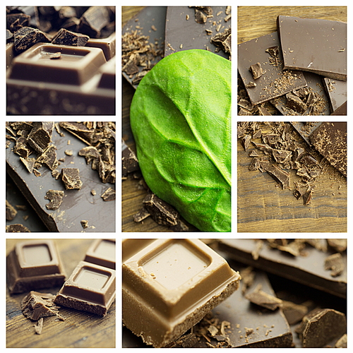 Composite image of chocolate