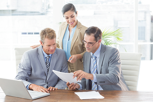 Business partners working together in an office