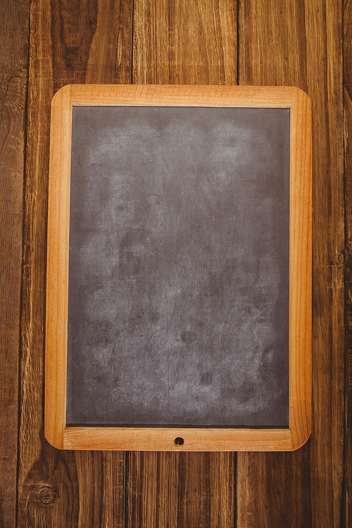 Chalkboard on table with copy space shot in studio