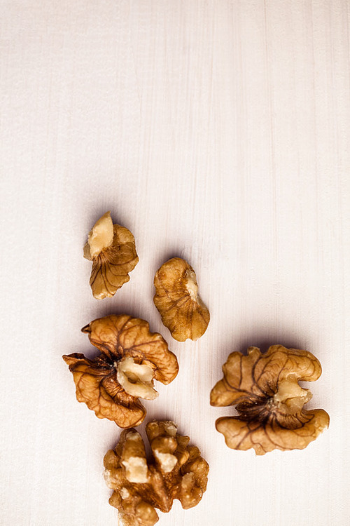 Walnuts on the table