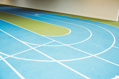 Indoor running track at the gym