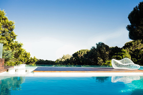 View of villa with pool