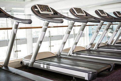 Close up of some Treadmills in the gym