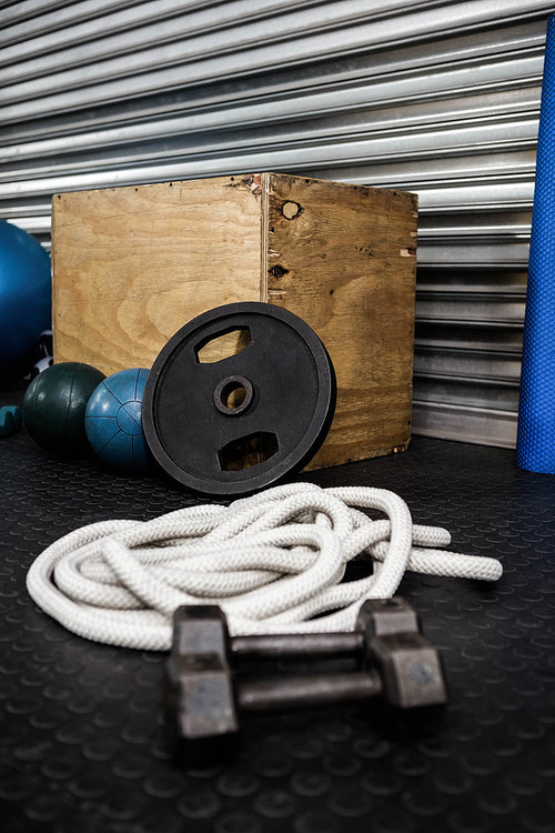 Fitness tools at the crossfit gym