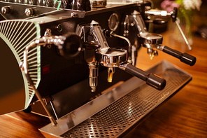 Coffee machine in a bar