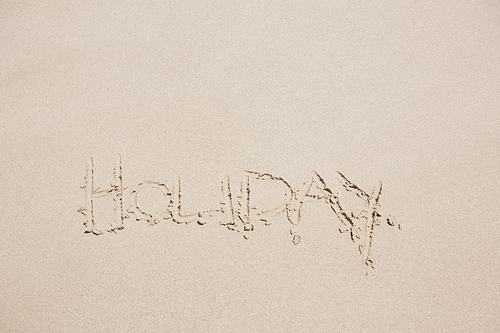 View of holidays in sand on the beach