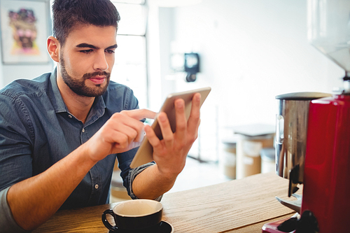 Man using digital tablet in the office