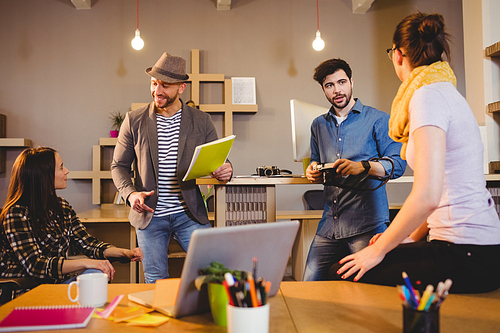 Team of graphic designers having a meeting in office