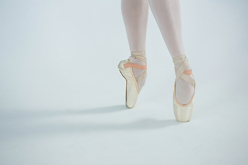 Ballerina practicing ballet dance in the studio