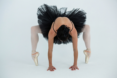 ballerina practicing dance dance in the studio