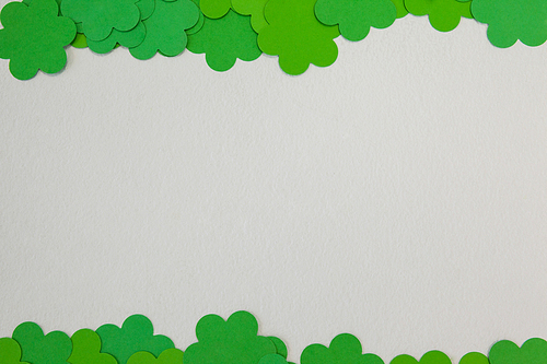 St Patricks Day shamrocks on white background