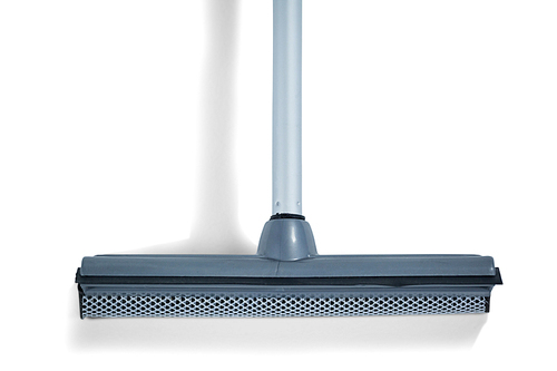Close-up of squeegee mop on white background