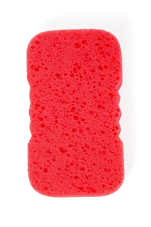 Close-up of scouring pad on white background
