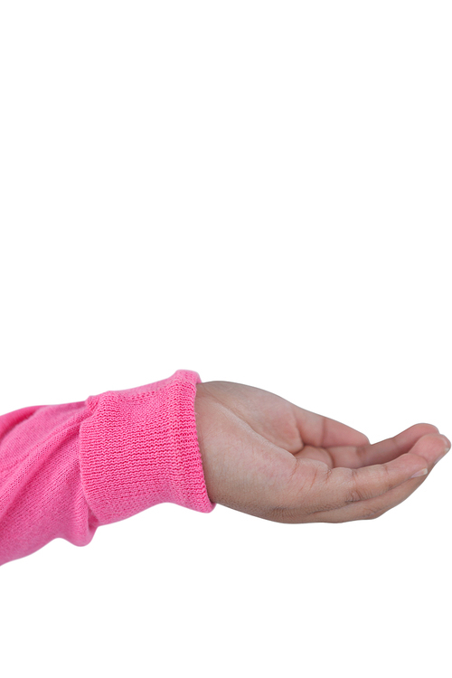 Close-up of girl pretending to be hold invisible object