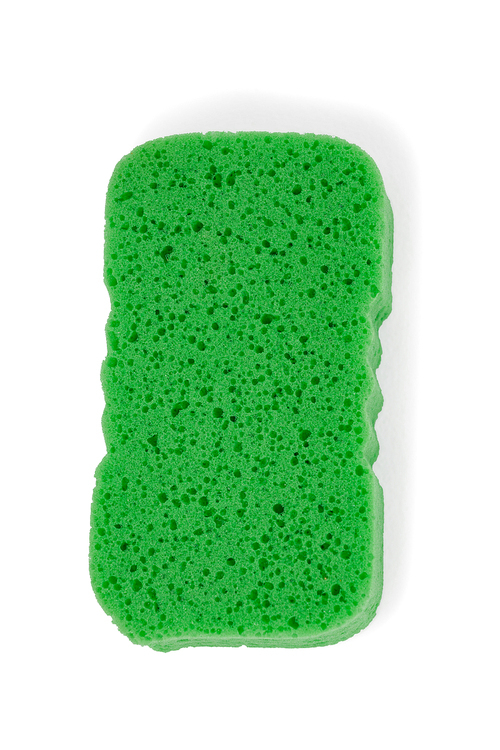 Close-up of two sponge pads on white background