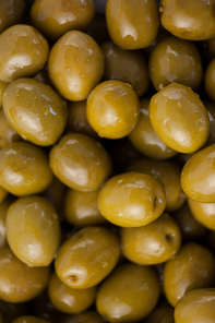 Full frame shot of wet green olives