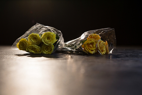 Rose flower bouquets on stage