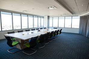 View of interior of modern conference room