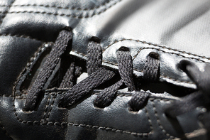 Close-up of black cleat