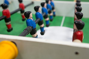 Close-up of table soccer game