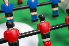 Close-up of table soccer game