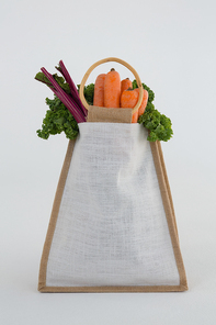 Close-up of bag with healthy vegetables