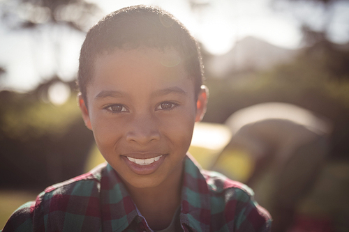 Close-up of smiling boy 