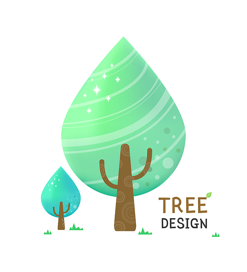 디자인 배경 나무4 (러블리하)