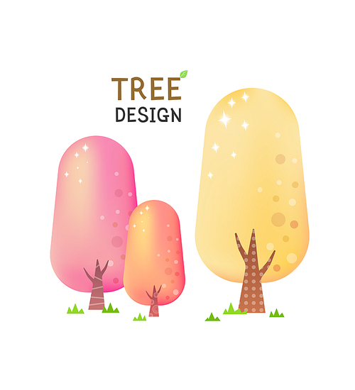 디자인 배경 나무5 (러블리하)