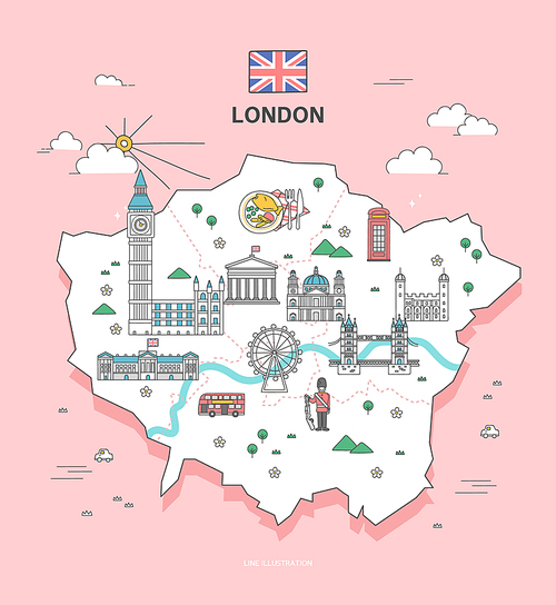 드로잉 랜드마크와 함께하는 영국 런던 여행 (깅깅)