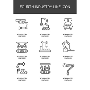 4차 산업혁명 라인 아이콘2 (러블리하)