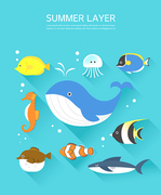 여름 물고기 레이어 모음6 (GIONE)