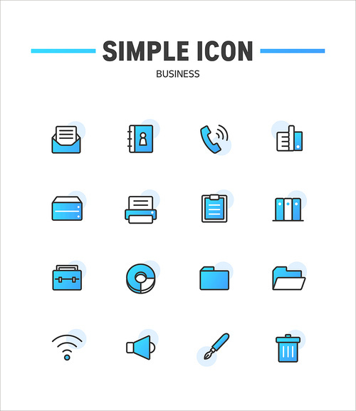 쓰기 좋은 심플 비즈니스 아이콘 04