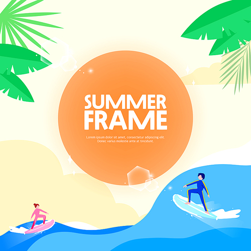 다양한 여름 디자인 프레임 05