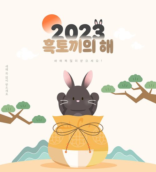 2023 계묘년 토끼 캐릭터 일러스트 02