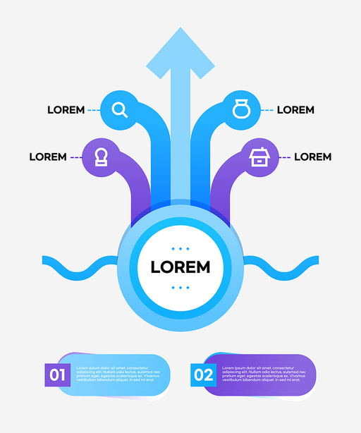 다양한 비즈니스 웹 엘리먼트 인포그래픽 04