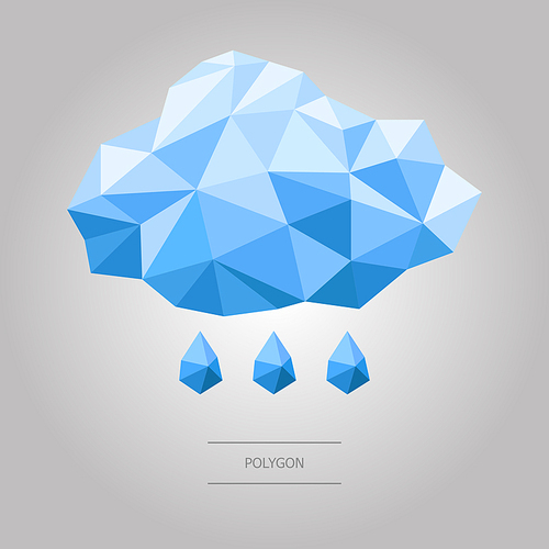 Illustration_polygon_cloud and rain