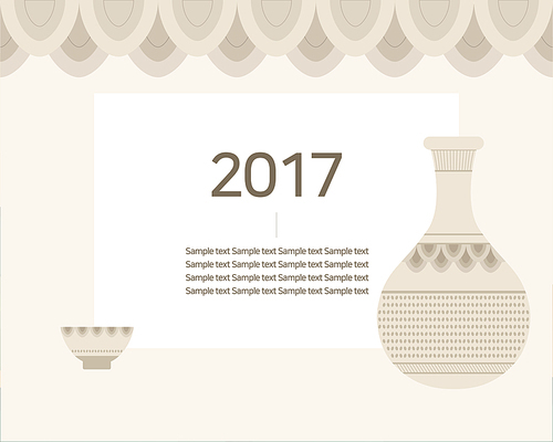 [일러스트레이션]새해 전통일러스트-도자기