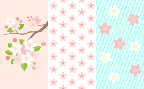 [일러스트]패턴일러스트-벚꽃