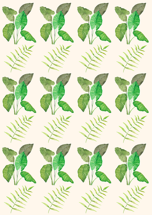 [일러스트] 열대 식물 수채화 포스터 06