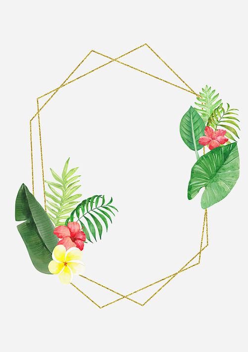 [일러스트] 열대 식물 수채화 포스터 01